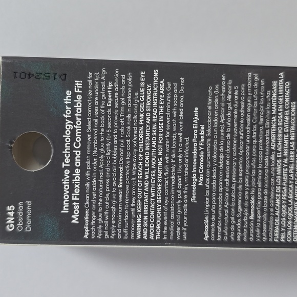 Dashing Diva NailBliss Salon Gel Nails Long Length Brand New Black Matte Silver - Picture 4 of 4